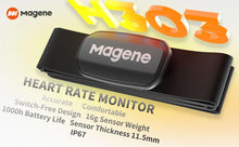 Monitor Cardíaco Magene H303 Bluetooth ANT+ – Sensor de Frequência Cardíaca com Cinta Peitoral para Garmin, Wahoo e GPS Bike