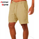 Bermuda Masculina Casual em Linho e Algodão