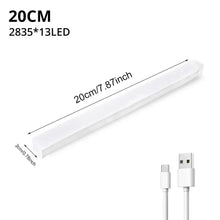 Luz LED com Sensor de Movimento Recarregável USB Magnética – Barra de Iluminação para Armários, Closets e Cozinha