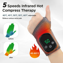 Massageador Térmico para Punho e Tornozelo sem Fio – 5 Níveis de Aquecimento e 3 Modos de Vibração