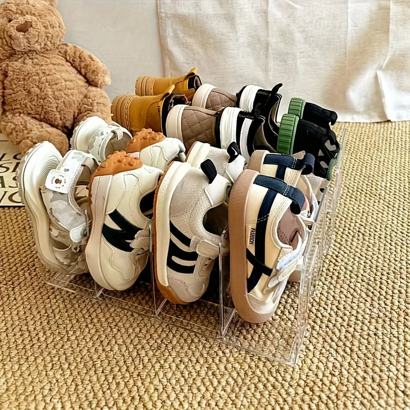 Organizador de Sapatos Empilhável Transparente – Suporte para Calçados com Economia de Espaço