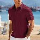 Camisa Polo Masculina Jacquard Slim Casual