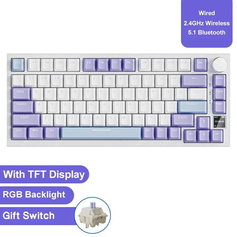 Teclado Mecânico Gamer AJAZZ AK820 / AK820 Pro 75%