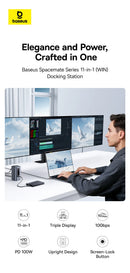HUB USB-C BASEUS 11 em 1 – Dock Station com HDMI, DisplayPort, RJ45 e PD 100W