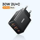 Carregador BASEUS 30W USB-C + USB-A – Fast Charging PD 3.0 com 3 Portas