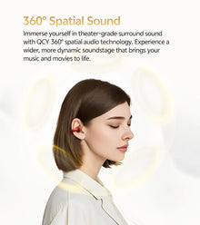 Fone Bluetooth QCY T33S Crossky C30S Open Ear – LDAC, Hi-Res Audio, Bluetooth 6.0 e Até 40 Horas