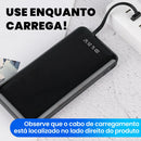 Power Bank 20000mAh Carregador Portátil Rápido, Design Estético Favo de Mel para Celular e Viagem