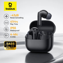 Fone Bluetooth Baseus Bass EP10 NC TWS – ANC 43dB, 4 Microfones ENC, Bluetooth 6.0 e IP55
