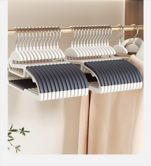 Kit com 10 Cabides Multifuncionais Antiderrapantes – Para Roupas Secas e Úmidas, Ideal para Guarda-Roupa
