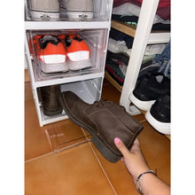 Sapateira Dobrável Transparente com Porta – Organizador Empilhável para Tênis e Calçados (3 ou 6 Andares)