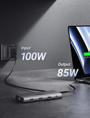 UGREEN Hub USB-C 10 em 1 com Duplo HDMI 8K/4K, RJ45 Gigabit, USB 3.0 e PD 100W