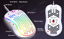 Mouse Gamer Honeycomb RGB com DPI Ajustável até 7200 DPI