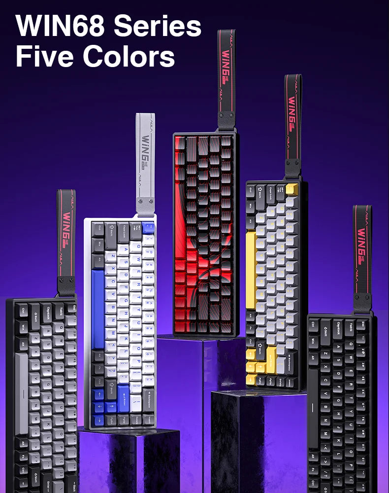 Teclado Magnético Gamer AULA WIN60 – Rapid Trigger, 8000Hz, RGB, Hot Swap e Layout 60%