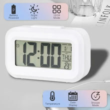 Relógio Despertador Digital LED com Calendário, Luz de Fundo e Display Multifuncional
