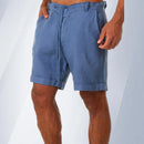 Bermuda Masculina Casual em Linho e Algodão