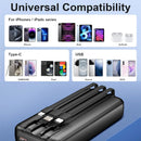 Power Bank 20000mAh com Lanterna Portátil Design Favos de Mel Bateria Externa Alta