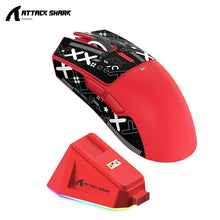 Mouse Gamer Attack Shark X11 Com Base de Carregamento RGB
