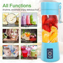 Mini Liquidificador Portatil Mixer Juice Garrafa Shake 6 Laminas + Cabo USB
