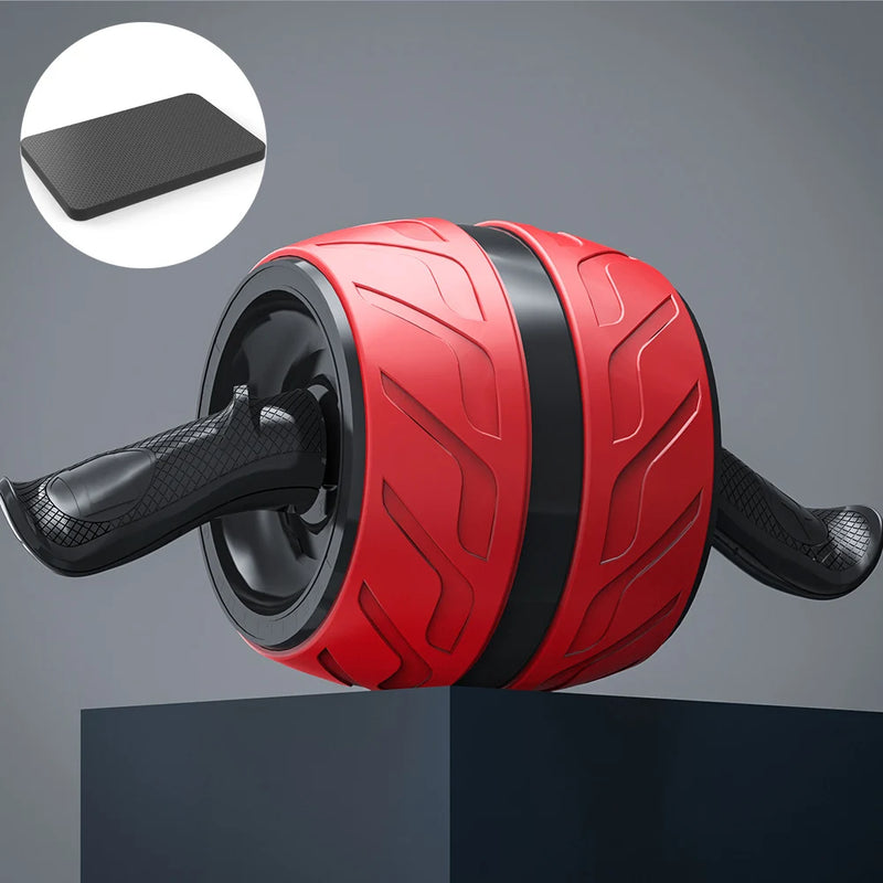 Roda Abdominal Ab Roller com Sistema de Rebound e Tapete para Joelhos – Treino de Abdômen