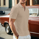 Camisa Polo Masculina Jacquard Slim Casual