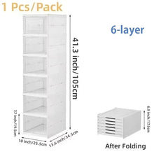Sapateira Dobrável Transparente com Porta – Organizador Empilhável para Tênis e Calçados (3 ou 6 Andares)