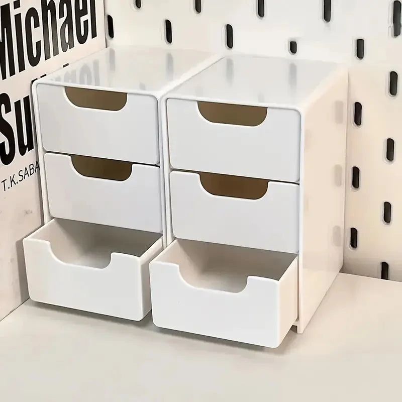 Organizador de Maquiagem 3 Andares com Gavetas – Porta Cosméticos, Joias e Acessórios Multifuncional