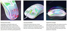 Mouse Gamer Honeycomb RGB com DPI Ajustável até 7200 DPI