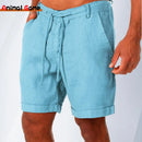 Bermuda Masculina Casual em Linho e Algodão