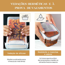 Kit com 15 Potes Herméticos para Mantimentos – Recipientes de 200ml a 2,8L para Organização da Cozinha