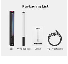 Bastão de Luz LED RGB Ulanzi VL119 19,7" – Iluminador Profissional para Foto, Vídeo, Streaming e Estúdio