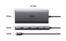UGREEN Hub USB-C 10 em 1 com Duplo HDMI 8K/4K, RJ45 Gigabit, USB 3.0 e PD 100W