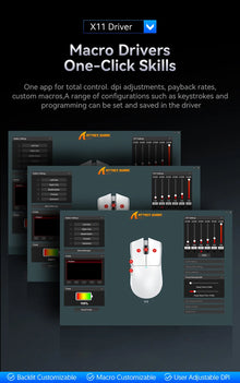Attack Shark X11  Mouse Three Mode 2.4G PAW3311