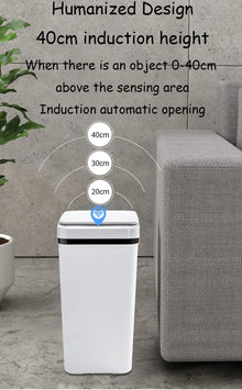 Lixeira Automática 12L com Sensor de Movimento – Tampa Inteligente para Banheiro, Cozinha, Quarto e Escritório