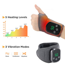 Massageador Térmico para Punho e Tornozelo sem Fio – 5 Níveis de Aquecimento e 3 Modos de Vibração