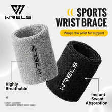 Munhequeira Esportiva Atoalhada WRELS – Absorvente de Suor para Academia, Tênis, Basquete e Corrida