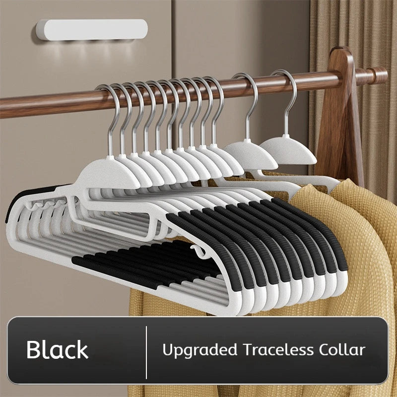 Kit com 10 Cabides Multifuncionais Antiderrapantes – Para Roupas Secas e Úmidas, Ideal para Guarda-Roupa