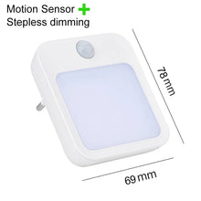 Luz Noturna LED com Sensor de Movimento – Luminária para Tomada EU/US com Acendimento Automático