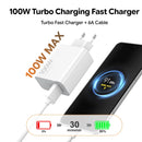 Carregador Xiaomi 100W / 90W Turbo Fast Charger USB-C + Cabo de Carregamento Rápido