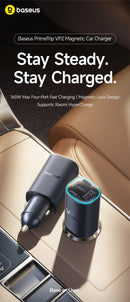 Carregador Veicular BASEUS 160W USB-C Fast Charging PD 3.0 PPS