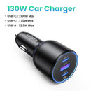 Carregador Veicular UGREEN 130W USB-C Fast Charging PD 3.0