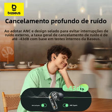 Fone Bluetooth Baseus Bass EP10 NC TWS – ANC 43dB, 4 Microfones ENC, Bluetooth 6.0 e IP55