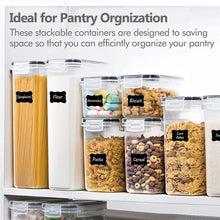 Kit com 7 Potes Herméticos para Mantimentos – Organizadores BPA Free com Etiquetas e Caneta