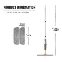 Mop Spray com Reservatório e Refil de Microfibra Reutilizável – Esfregão Giratório para Limpeza de Pisos