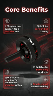 Roda Abdominal Ab Roller Abay – Equipamento para Treino de Abdômen e Fortalecimento Muscular