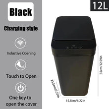 Lixeira Automática 12L com Sensor de Movimento – Tampa Inteligente para Banheiro, Cozinha, Quarto e Escritório