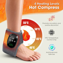 Massageador Térmico para Punho e Tornozelo sem Fio – 5 Níveis de Aquecimento e 3 Modos de Vibração