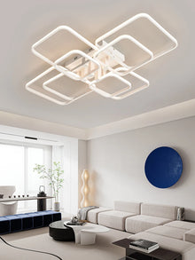 Plafon LED Retangular NEO Gleam Moderno – Luminária de Teto em Alumínio e Acrílico para Sala e Quarto