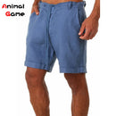 Bermuda Masculina Casual em Linho e Algodão