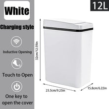 Lixeira Automática 12L com Sensor de Movimento – Tampa Inteligente para Banheiro, Cozinha, Quarto e Escritório