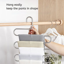 Cabide Multifuncional Dobrável 5 Camadas para Calças – Organizador Antiderrapante para Guarda-Roupa